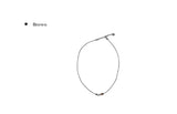 Beo Wood Gemstone Beads String Necklace