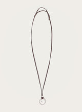 suede double ring necklace