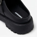 Buckle Round-Toe Clogs Black
