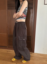 [Unisex]ダーツカーゴワイドパンツ(2color)