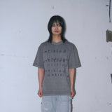 Untitled Layer Logo Pigment Wash Short Sleeve Gray