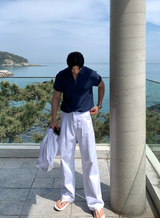 Jake Silket Hachi Half Zip-up Short Sleeve Knit