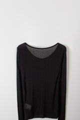 Wool boat neck T (Black)