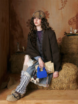 Wool Mix Loop Knit Warmer Socks