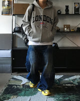 CV London embroidery hoodie zip-up (3C)