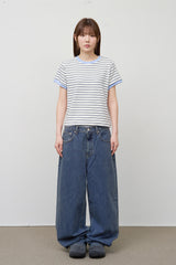 (W) Pesto Striped Top