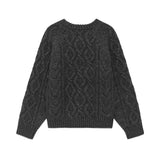ベーシックケーブルニット (Charcoal)