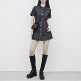 hoz ステッチデニムドレス