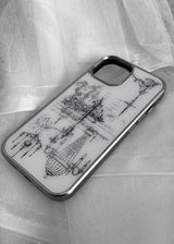 cross chandelier phone case silver ver
