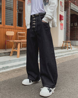 ルックファイヤーバックルバルーンワイドデニムパンツ