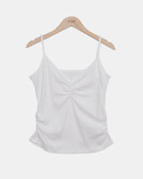 Jenniz Shirred Strap Sleeveless Top