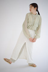 Sheer wide jumper, Light khaki