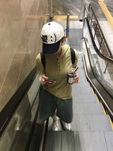 ゴーデヘンリーネックフーデッドショートスリーブTシャツ(5c)