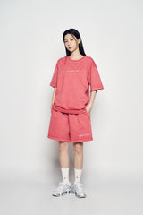 25SS シンプルロゴピグメントショートスリーブTシャツ ピンク