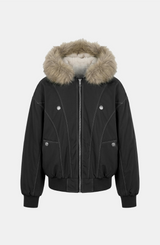 Berlin Fur Trimmed Padded Jumper