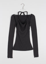 DOT SLEEVELESS BOLERO