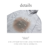 'Shh!' オーバーフィットフーディー (WHITE MELANGE)