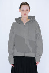 KNIT LAYERED HOODIE