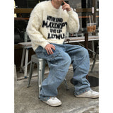 [Unisex] ヘビーアンゴラレタリングニット(2color)