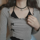 [IDLE Shuhua Necklace] プチエンジェルチョーカーネックレス - シルバーカラー