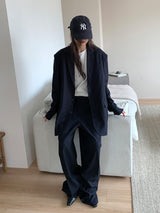 PAPERMOON PIN STRIPE PLEATE TROUSER