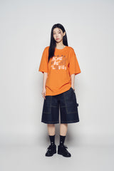 25SS UNIVERSE DRAWING SHORT SLEEVE T-SHIRT ORANGE