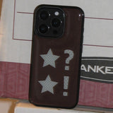 Dot Star Matcha Brown Epoxy Bumper Case 