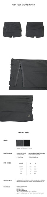 RUBY HOOK SHORTS charcoal