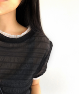 パフウィンクルシースルーショートスリーブTシャツ 4C