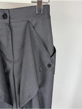 BUTTON TWO-WAY BERMUDA SLACKS (3C)