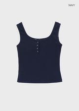 [MADE] Lunel Snap Ribbed Sleeveless Top