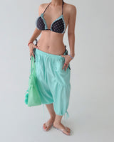 Mint chocolate dot frill bikini