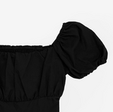 Webit Shirring Puff Dress