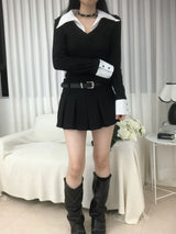 ベルトツーバックルミニスカートパンツ