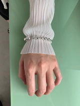 Silver ball@ball@ball bracelet