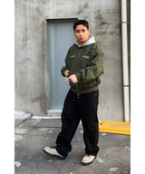 Garment Washing MA-1 Crop Flight Jumper