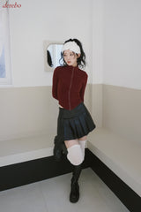 leather pleated pants mini skirt