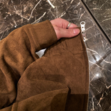  Jaylen Incision Suede Collar Jacket