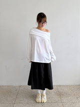 wrap skirt + pleats pants