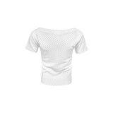 Bella Dot Lace Crop Tee Set