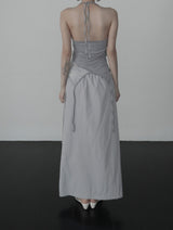 Elmic Printed Halter Sleeveless Top
