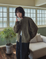 プラハウールヘアカーディガン