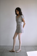 26SS★ LACE TRIM V-NECK T-SHIRT