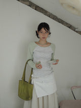 [prts made] フラワーベースボールTシャツ (グリーンティー)