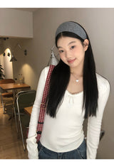 パールボウVネック長袖Tシャツ