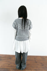 shirring layered cotton ops(3colors)