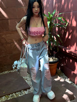Glitter lettering kitsch bikini