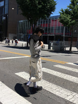 ログ クロップ ストライプ ロングスリーブ 4C
