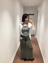 Venti knit long skirt (2color)