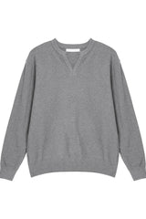 Textured V Neck Knit Sweater